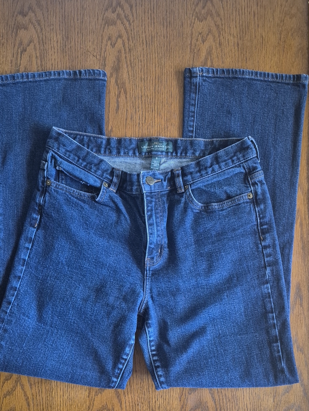 Lauren Jeans Co. Classic Dark Blue Denim Jeans Size 8